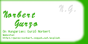 norbert gurzo business card